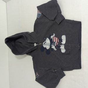 Disney Mickey Mouse Epcot America Full Zip Hoodie Boys or Girls Size XS